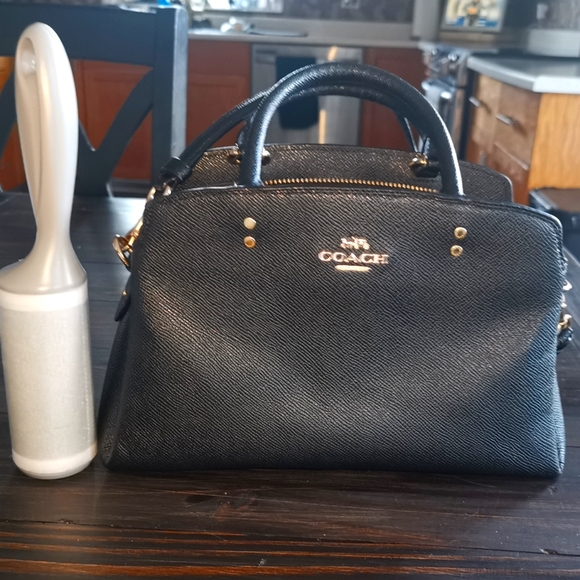 Coach Crossgrain Leather Mini Lillie Carryall Satchel - Black - Picture 4 of 8